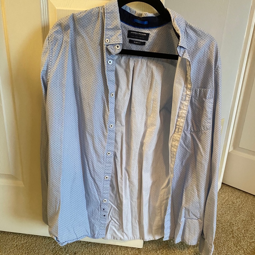 Denim & Flower button down shirt